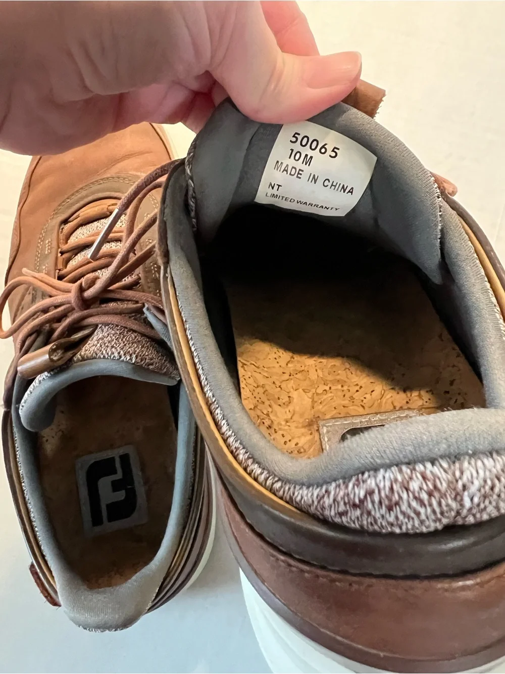 FootJoy Brown Leather Golf Shoes Mens Size 10M VersaTrax Spikeless Comfort - Picture 6 of 10